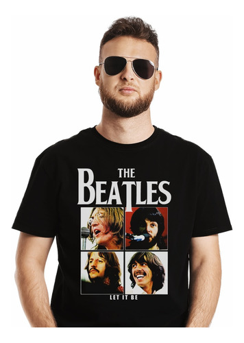 Polera The Beatles Let It Be Rock Impresión Directa