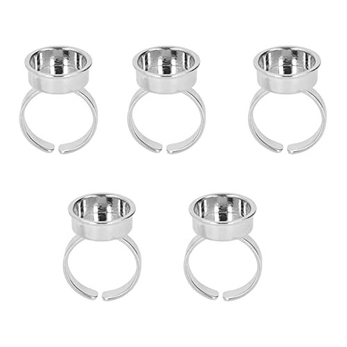 5 Uds Anillo Tinta Para Tatuaje Taza De Acero Inoxidable Mic