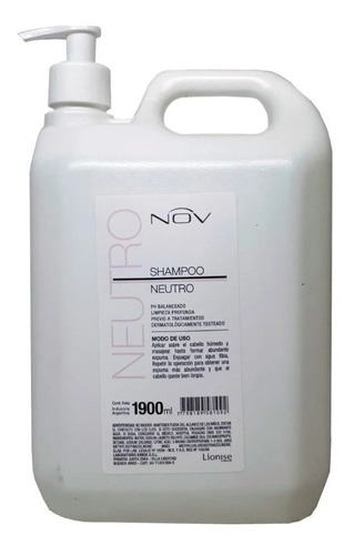 Shampoo Nov Neutro Con Bomba Dosificadora X 1900ml