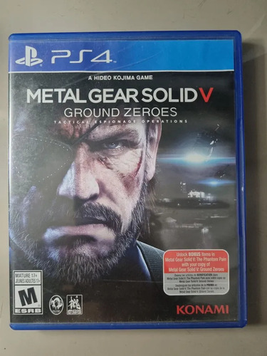 Metal Gear Solid 5 Ground Zeroes Ps4 Mídia Física Nf  