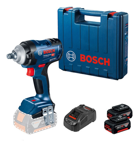 Llave de Impacto inalámbrica Bosch GDS 18V-400 18V con 2 baterías y maletín