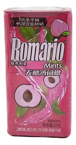 Pastillitas Mentoladas 0% Azúcar Sabor Durazno Romario 27g