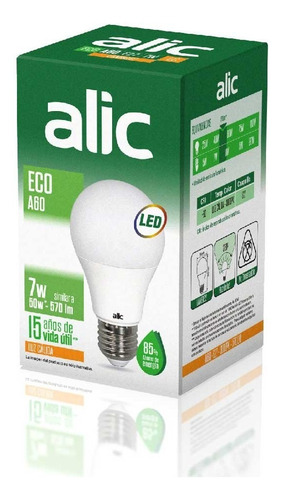 Pack X50 Lampara Led 7w Luz Fria Calida Foco E27 Mayorista