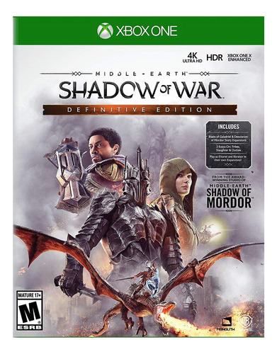 Videojuego Xbox One Shadow Of War Definitive Edition Middle