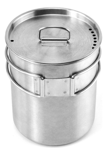 Taza De Agua Portátil De Acero Inoxidable Para Acampar Con