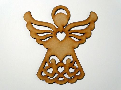 Angelito Bautismo Comunion 12 Cm Alto Fibrofacil X 30 Unid.