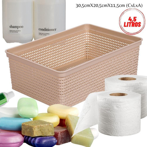 Cesta Organizadora Retangular Tear 4,5 Litros Plasutil Ref