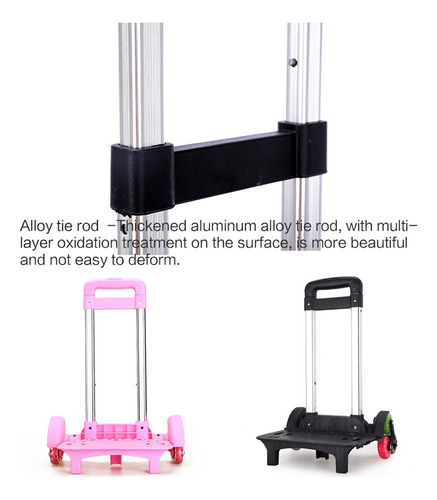 Mochila Trolley Con 6 Ruedas, Carritos De Equipaje Rodantes,