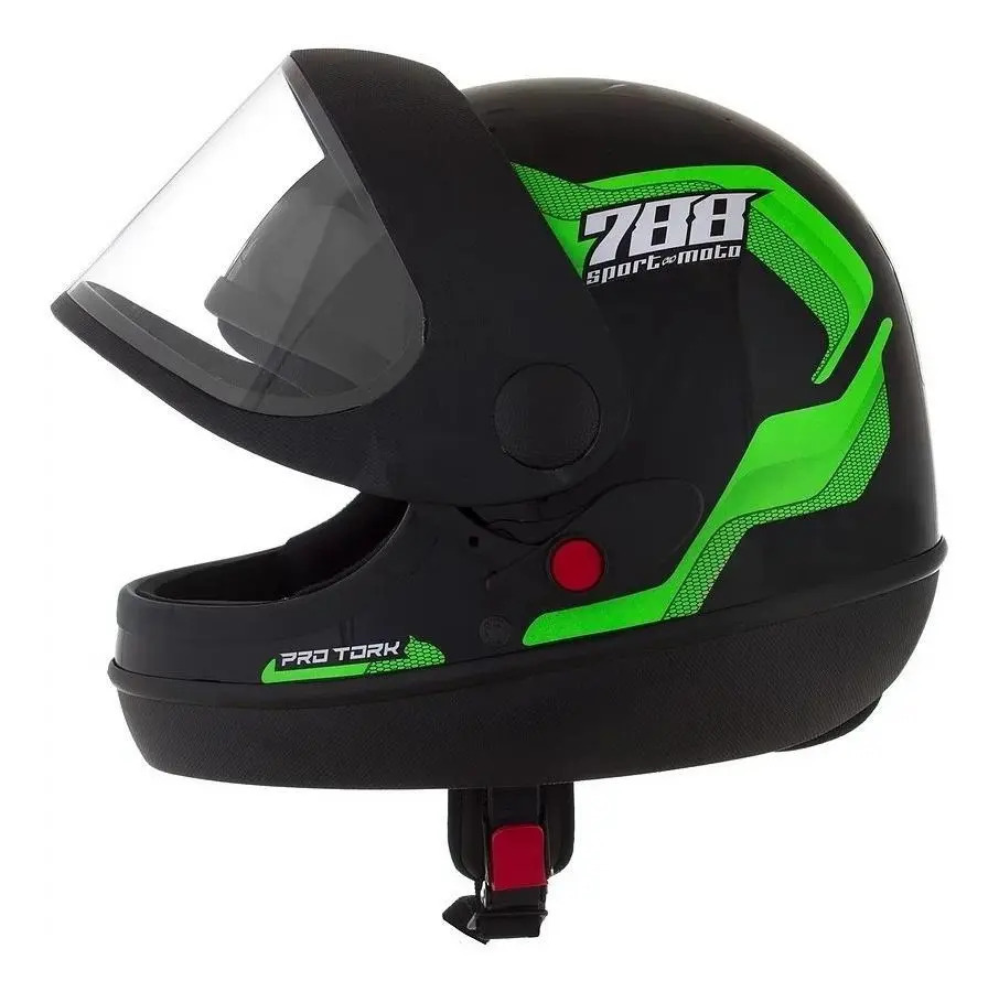 Capacete Para Moto Pro Tork Sport Moto 788 Cor Verde Tamanho do capacete 56