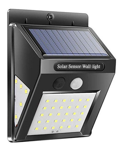  4x Luminária Solar Parede 40led Sensor Presença 2 Funções8w