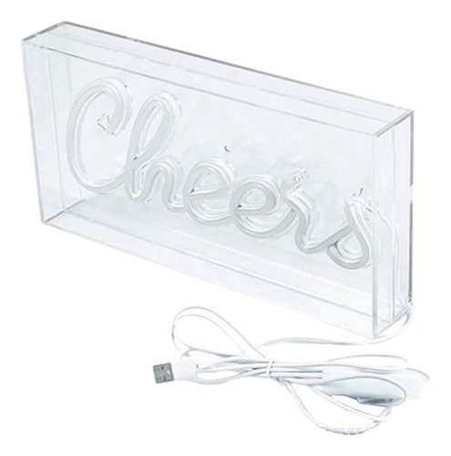 Letrero Led Usb De Cheers Neon Sign, Lámpara De Escritorio C