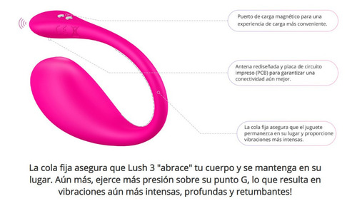 Imagen 4 de 5 de Lovense Lush 3 Vibrador Juguete Sexual Ultimo Modelo