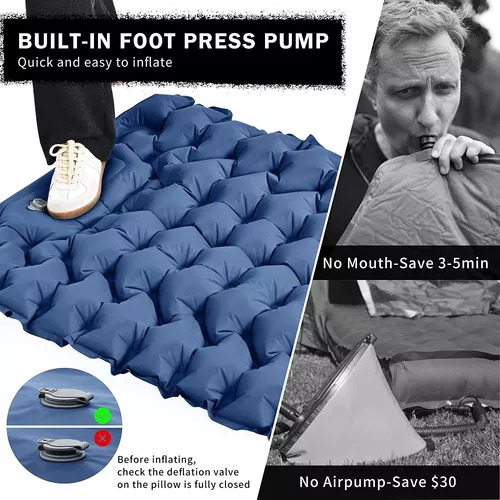 Colchón Inflable Plegable Con Almohadas Para Viajar