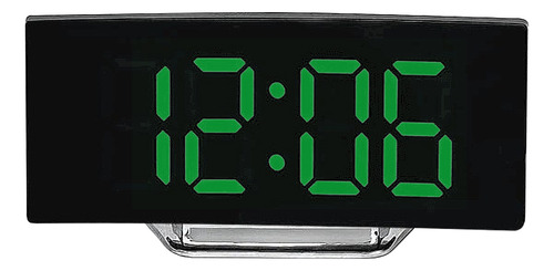 Reloj De Mesa H Con Pantalla Grande Led Con Alarma Curva Int