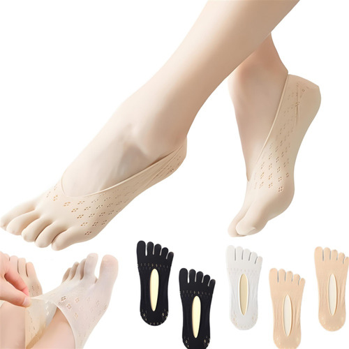 5 Pares Calcetines Mujer Con Dedos De Los Pies, Invisibles