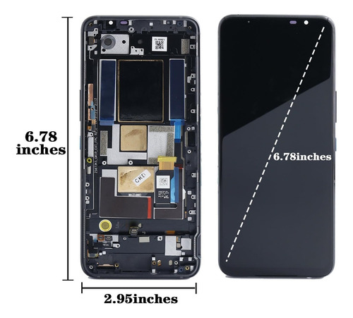 Para Asus Rog Phone 5 Zs673ks, Conjunto Lcd Original Con Un
