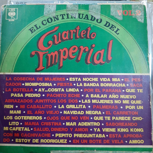 Vinilo Cuarteto Imperial El Continuado Vol 2 Ww C5
