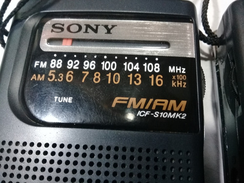Sony Fm/am Icf-s10mk2 Usada Recepciona Ok ,aproveyalaa Yiaa! Negro (Usado)