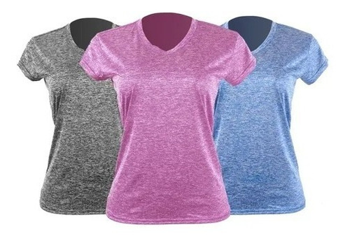 Camisetas Deportivas Dry Fit Dama X3 Jaspeadas  