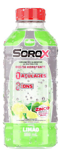 Sorox Limão Hidrotônico Zero Açúcar 8 Ions 550ml