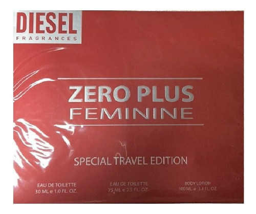 Perfume Diesel Zero Plus Femenine 75ml Set
