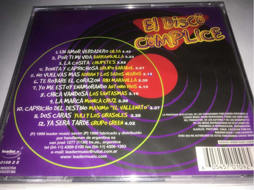 El Disco Complice Gilda Green Karakol Y Otros Cd Nuevo