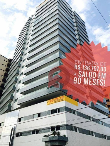 Imagem 1 de 20 de Apartamento Com 2 Dormitórios À Venda, 95 M² Por R$ 455.857 - Vila Guilhermina - Praia Grande/sp - Ap3465