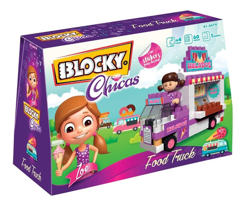 Blocky Chicas Food Truck Camion Helados 65pz. Mundo Manias