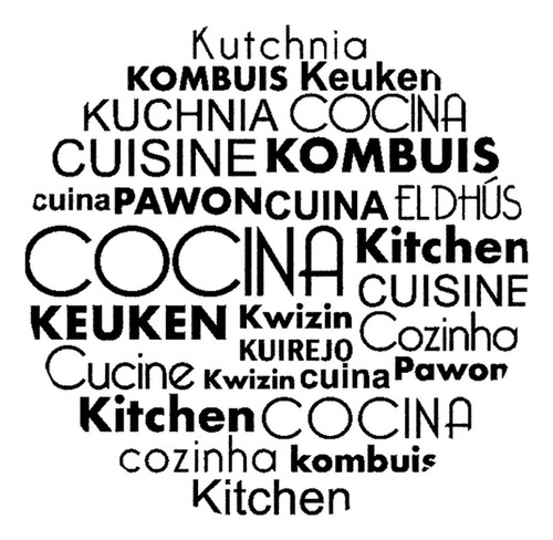Vinilo Decorativo Cocina En Varios Idiomas