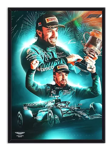Cuadro Decorativo Poster Fernando Alonso F1 Fórmula 1