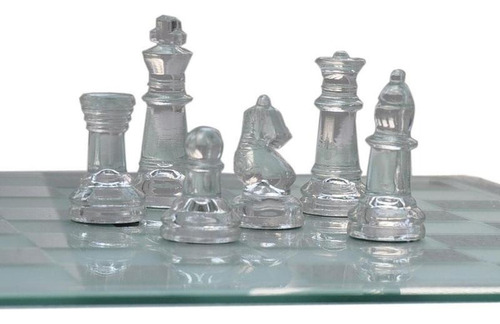 Ajedrez De Vidrio 25 X 25 Cms Juego Mesa Glass Chess