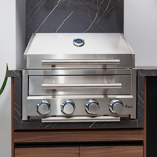 Churrasqueira A Gás De Embutir Hibrida Flex Inox Gás Carvão