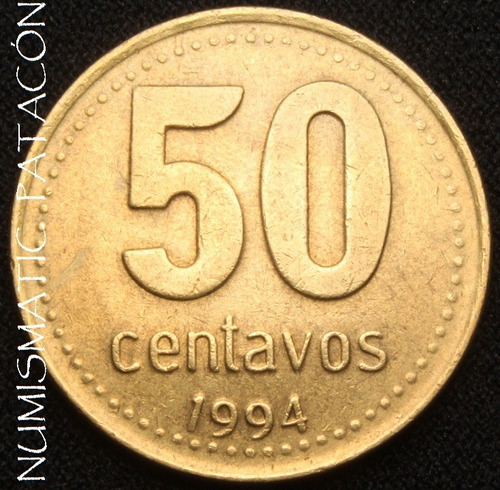 Argentina 50 Centavos 1994 Ceca Argentina Cj 5.3.2 - Buena (Usado)