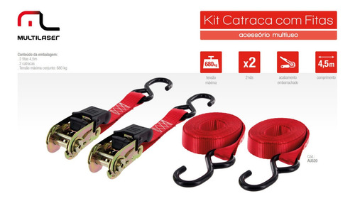 Imagem 8 de 8 de 02 Cinta Catraca Prender Moto Jet Ski Carretinha Transporte