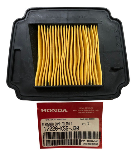 Filtro De Ar Original Honda Biz 125 2011 A 2021