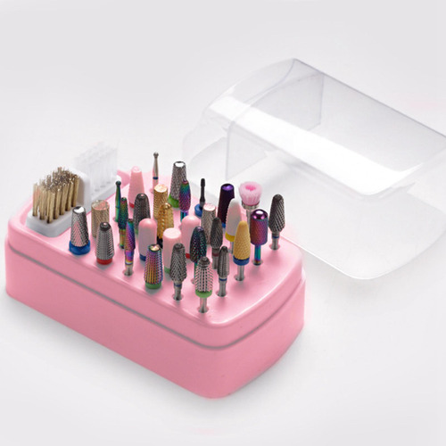 4 Durable Nail Drill Bit Holder Estuche De Molienda Ligero