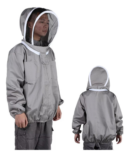 Traje Espacial Gris Para Apicultura, Antiabejas, Transpirabl