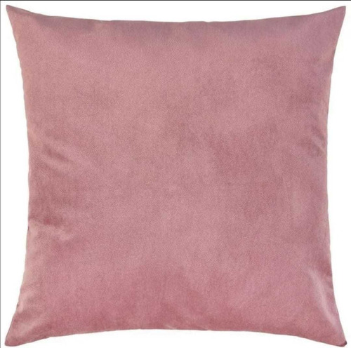 Cojín Decorativo Rosa Palo Velvet Suede Con Cierre Invisible