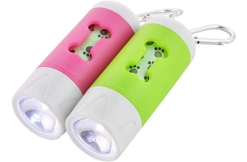  Led Flashlight Dog Waste Bag Dispenser Holder With Pet...