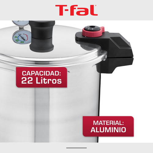 Olla De Presión T-fal P3105231 Válvula Seguridad 21 Litros