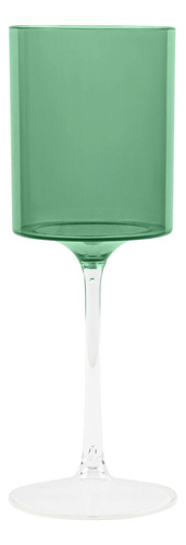 Copa Vino Plastico Verde Tallo Transparente 9 Onza Desechabl