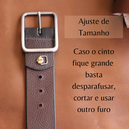 Cinto Masculino Dupla Face Couro Legítimo Cor Preto e Marrom Tamanho G Cintura 105