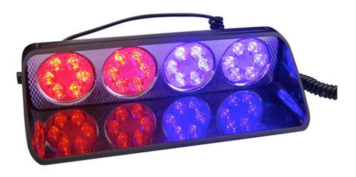 Baliza Led Strobo 24 Led Luz Rojo-azul, 12volt, Ventosa Auto