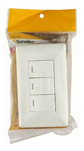 Sanelec 4448 Apagador Triple Con Placa, Italia