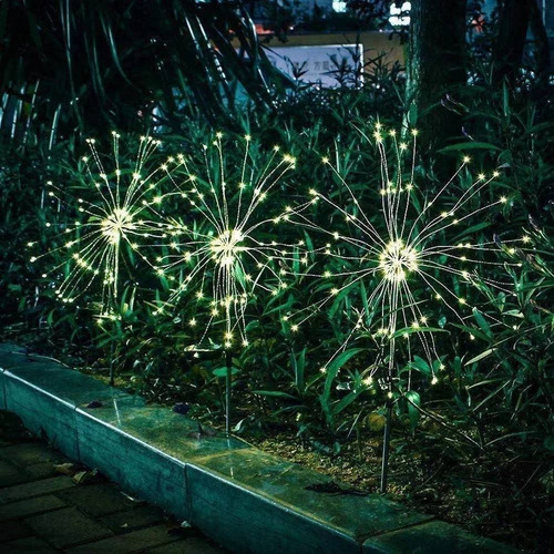 2 Luces Solares De Navidad Con Estrellas Decoración Exterior