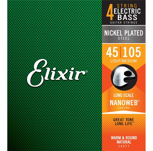 Encordoamento Baixo 4c Elixir Nanoweb 045-105 Medium 14077 