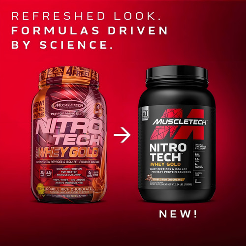 Proteina Muscletech Nitro Tech 100% Whey Chocolate 2.27kg Double Rich Chocolate