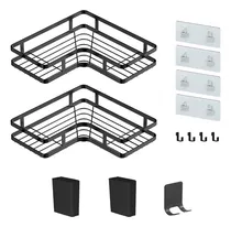 Comprar Set 2 Estantes Para Baño, Adhesivos Incluidos + 7 Accesorios