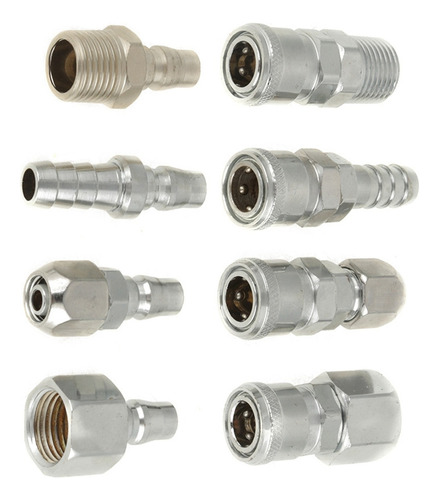 Conector Manguera Compresor 8pcs Bsp 1/2 Neumático Air Quick