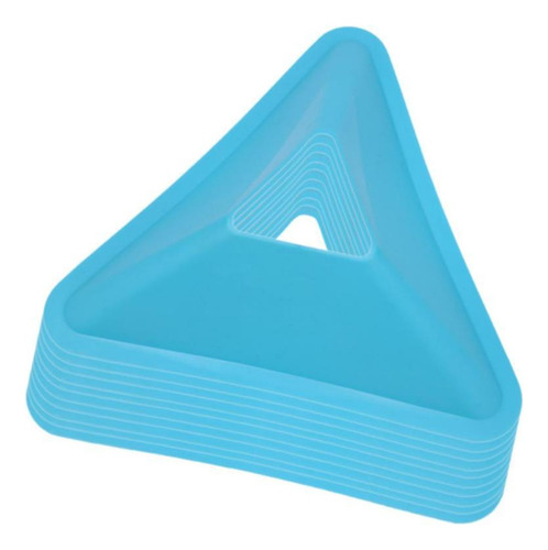 10 Conos Triangulares De Entrenamiento De Fútbol, Azules
